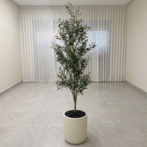 עץ זית מלאכותי 2.20 מטר כד נויה